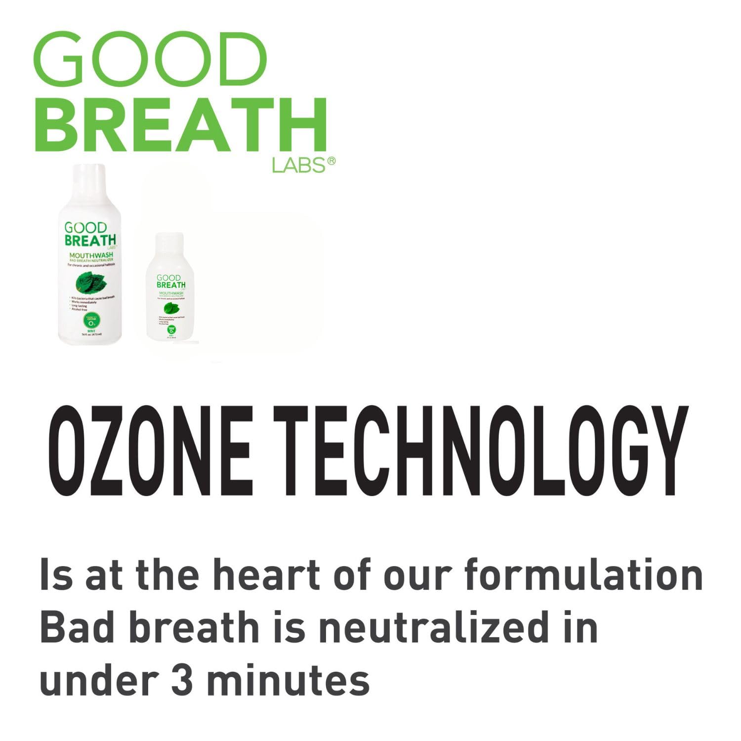 Goodbreath Mouthwash Gum Care visual suggests gum health benefits.