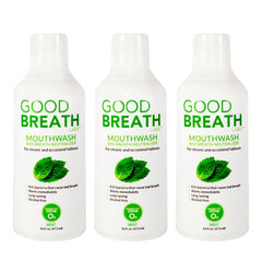 Goodbreath Mouthwash Mint front bottle offers lasting freshness for daily oral care.