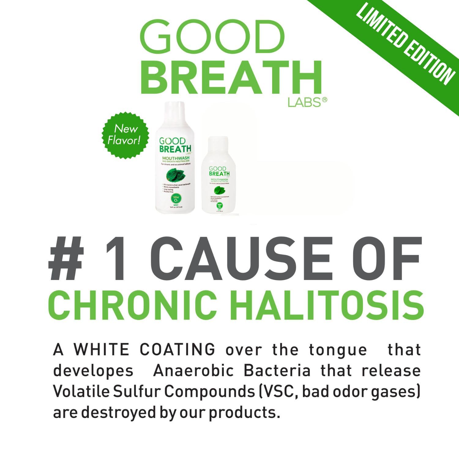 Goodbreath Mouthwash Plaque Defense scene hints at cleaner teeth.