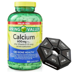 GoodDealsHouse Spring Valley calcium bottle with smooth coating for easy swallowing.