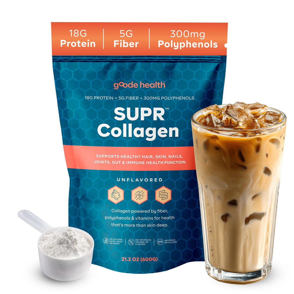 Goode Health SUPR Collagen Powder package ready for daily nutrition