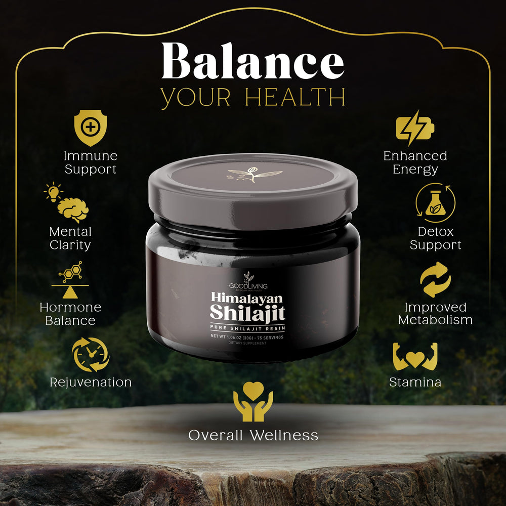 GoodLiving Shilajit Resin dissolving in warm water for daily use