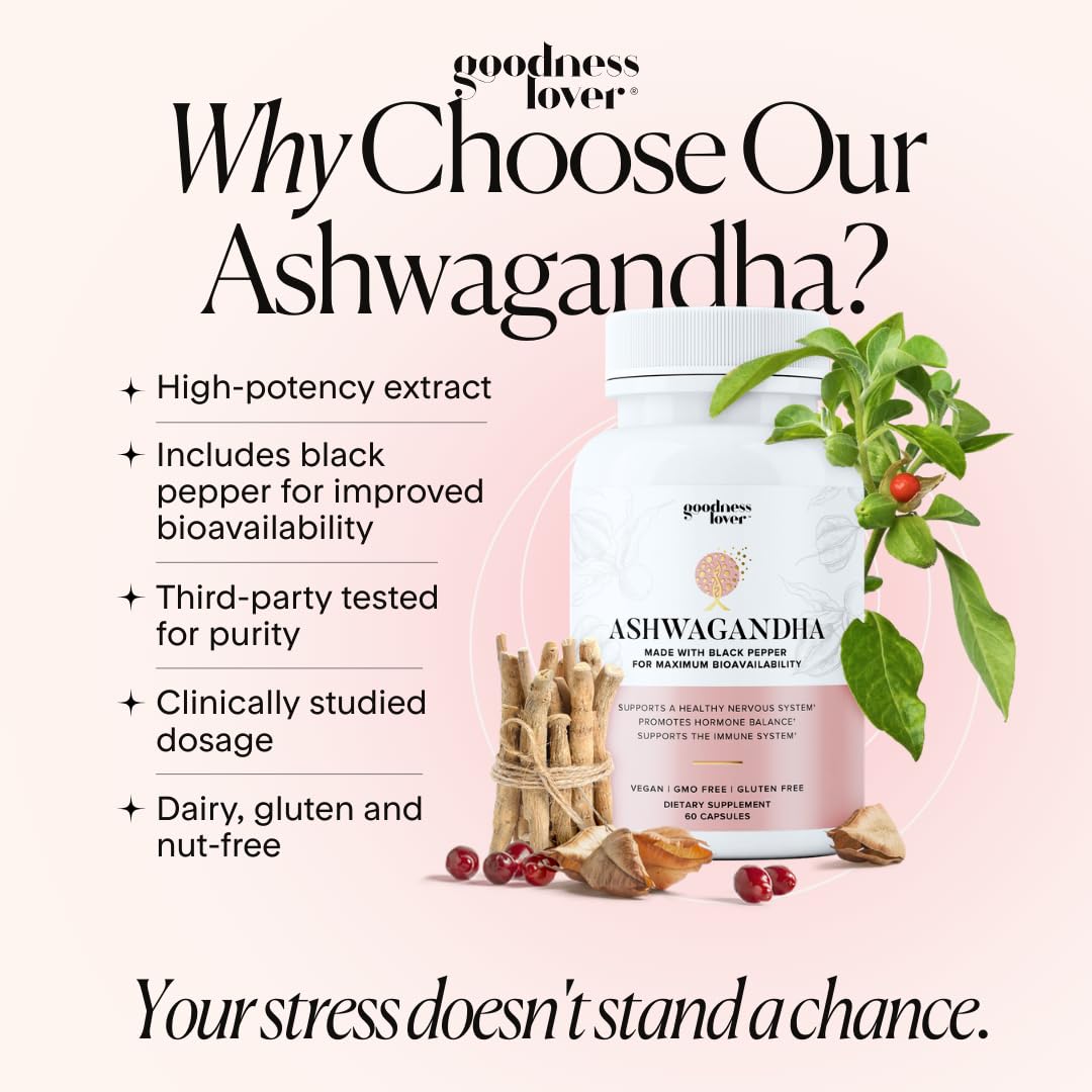 Scoop with Goodness Lover Ashwagandha shows easy dosage for consistent use.