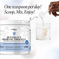 Goodness Lover Better Gut coffee-mix into hot beverage for convenient daily gut support