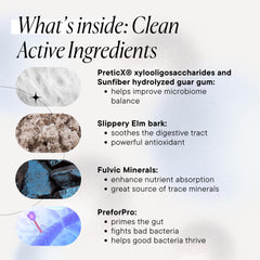 Goodness Lover Better Gut label close-up highlights vegan formula and clean ingredients