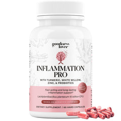 Goodness Lover Inflammation Pro bottle label for vegan digestive balance
