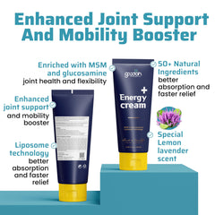 GOODOH Muscle and Joint Relief Cream cap shows easy access for quick application.