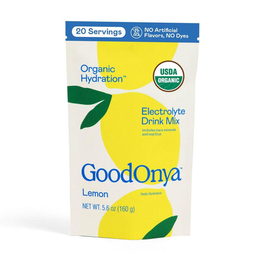 GOODONYA Organic Hydration lemonade tub with real fruit flavor for daily refreshment
