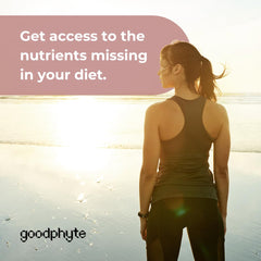 Goodphyte bottle angled shot emphasizing easy-to-swallow capsules.