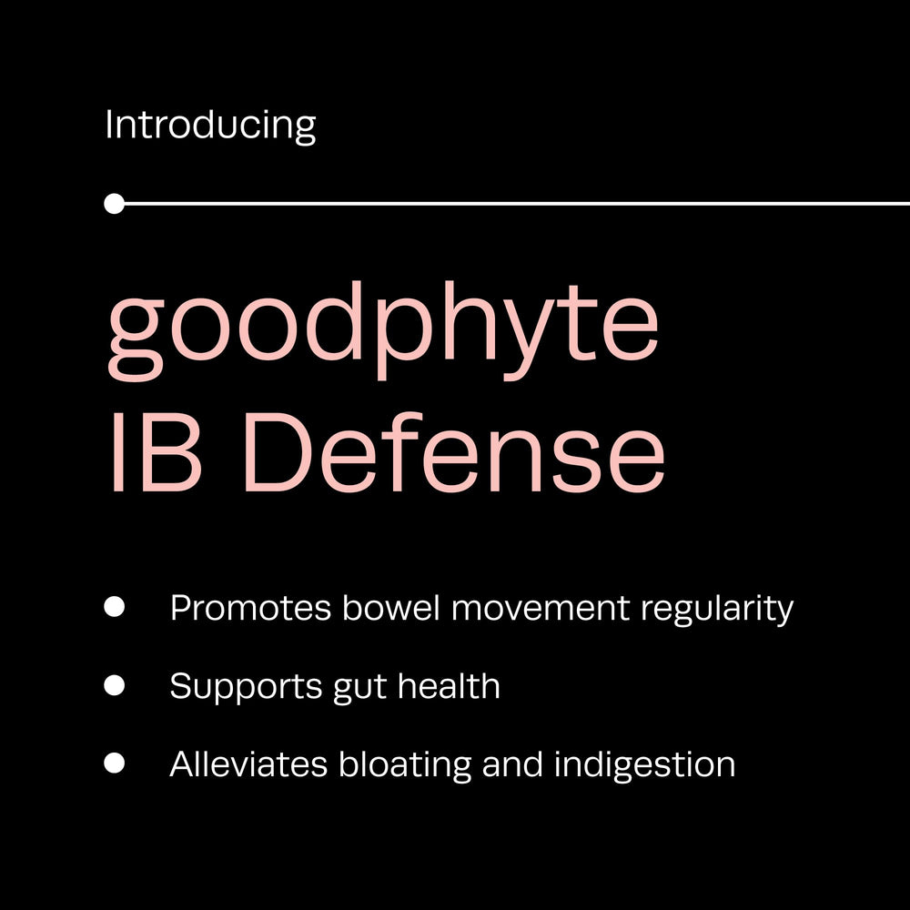 Goodphyte Digestive Health infographic with enzyme icons and nutrient notes.