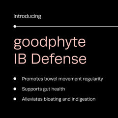 Goodphyte Digestive Health infographic with enzyme icons and nutrient notes.