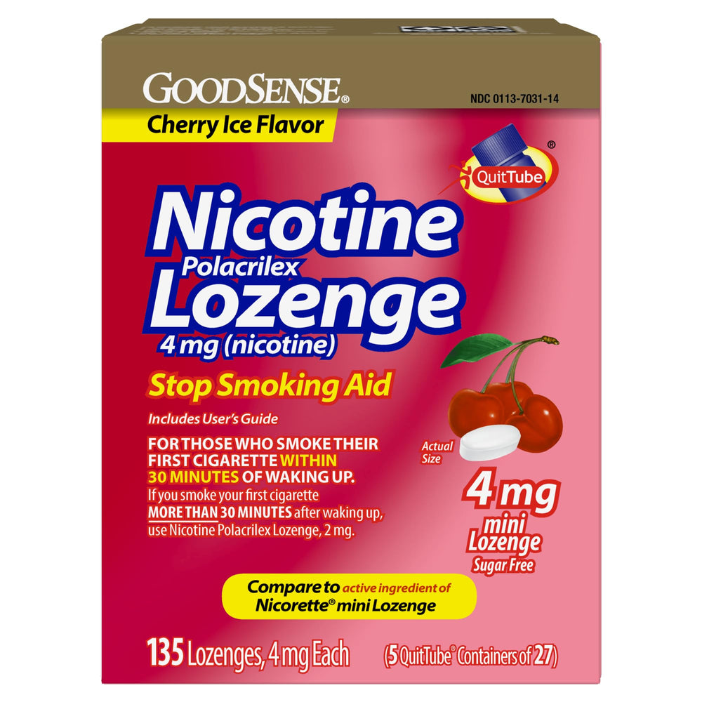 GoodSense cherry ice mini lozenge pack for quick craving relief on the go.