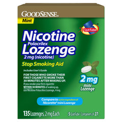 Goodsense mini lozenge pack-front shows mint flavor for craving relief