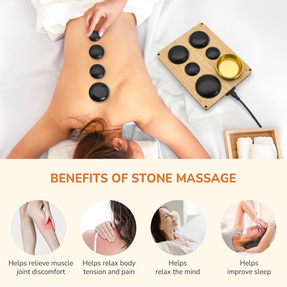 Goodtar relaxation from warming stones during home spa sessions