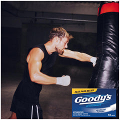 Travel kit-ready Goody's pain relief with compact packets.