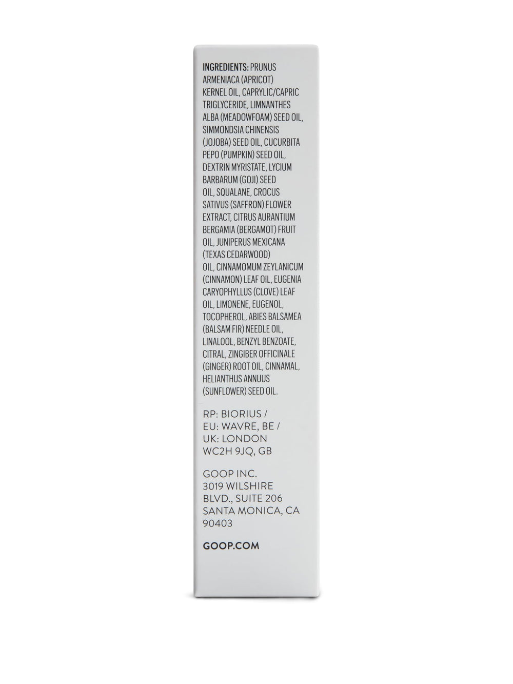 goop Wellness Sex Oil silicone-free formula supports skin softness and non-greasy feel.
