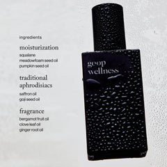 goop Wellness Sex Oil jelly texture glides smoothly, leaving skin nourished.