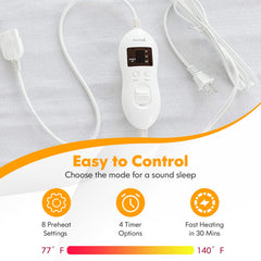 GORELAX fast heating delivers quick, cozy warmth for chilly nights.