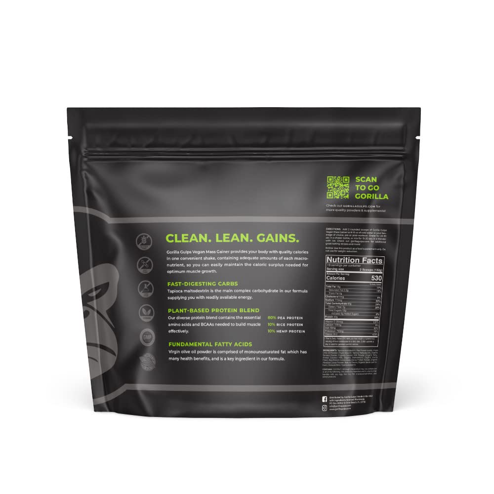 Gorilla Gulps Mocha Mass Gainer shake-ready in a bottle.