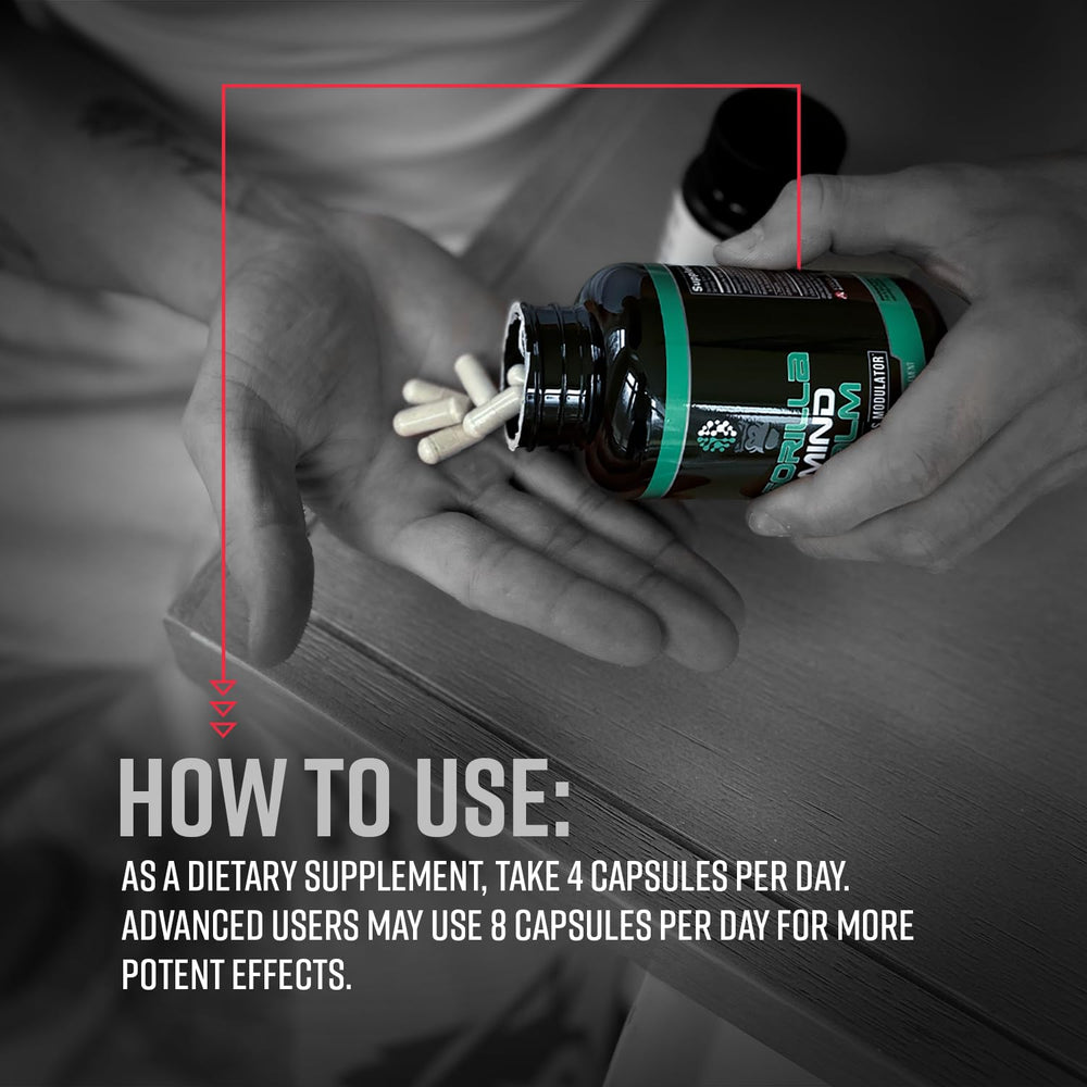 Gorilla Mind Calm bottle at night hints at a recovery-friendly routine.
