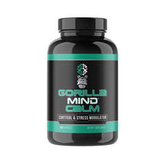 Gorilla Mind Calm bottle pour highlights easy stress relief and calmer focus.
