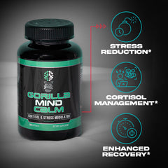 Gorilla Mind Calm front view signals a compact, potent stress relief option.
