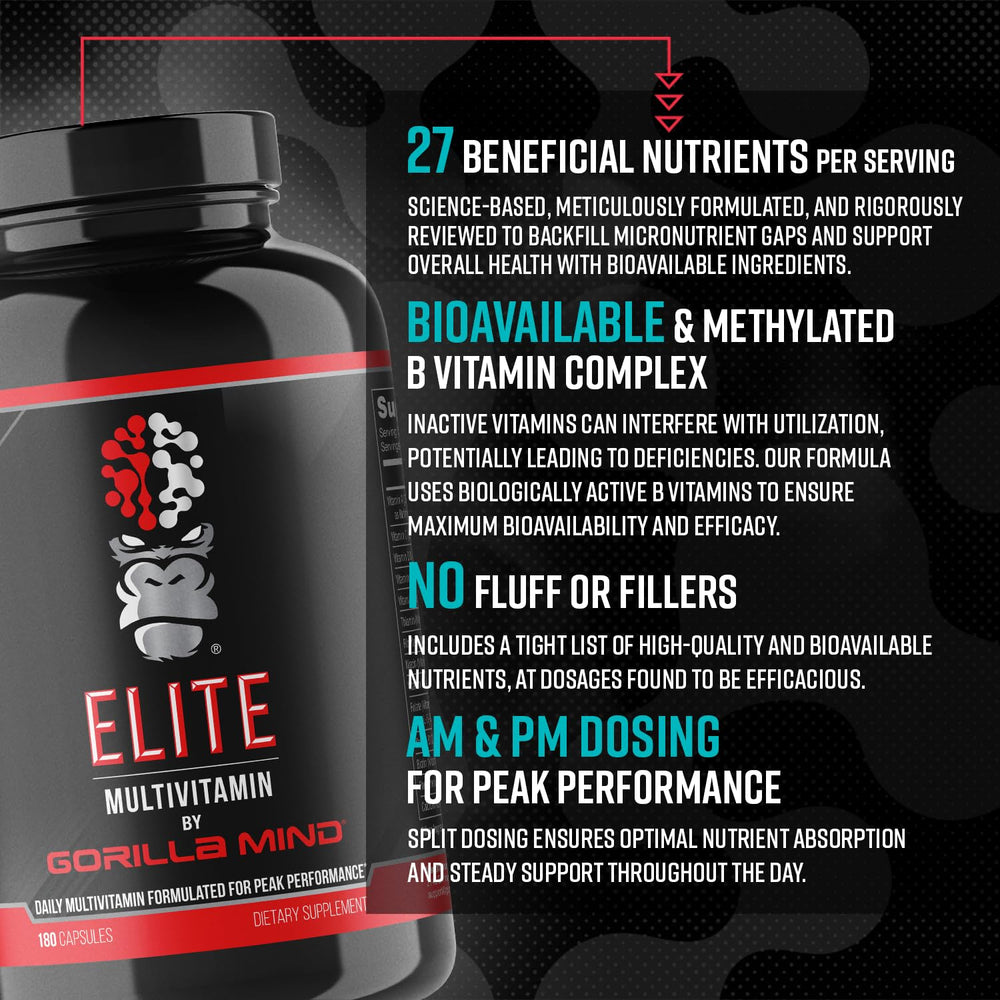 Nutrition label highlights 27 ingredients for balanced daily wellness.