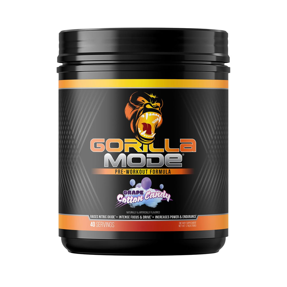 Gorilla Mind Gorilla Mode pre-workout tub ready to mix for focus and pumps