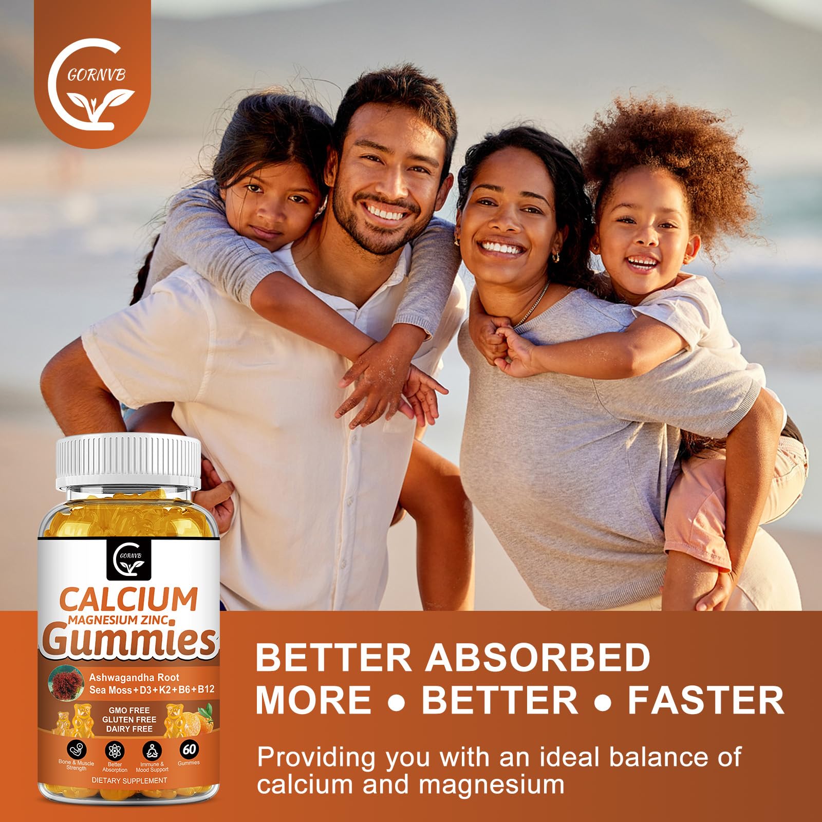 GORNVB daily-dose gummies hint at convenient wellness routine.