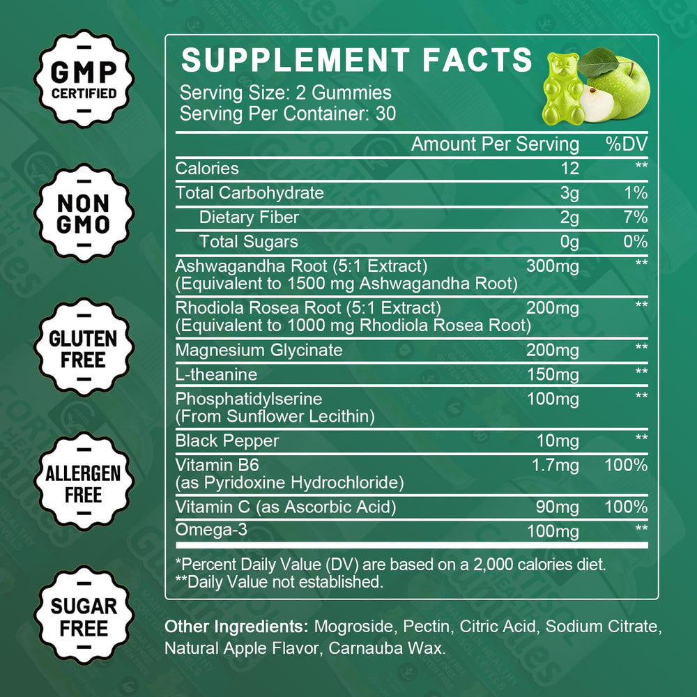 GORNVB Cortisol Gummies two-pack displayed for steady routine