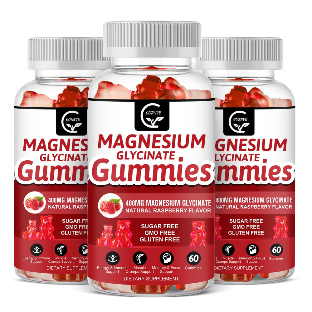 GORNVB magnesium glycinate gummies bottle for convenient daily use.