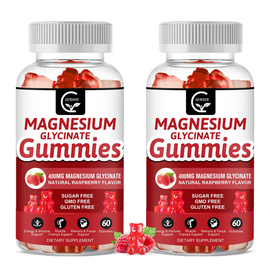 GORNVB magnesium glycinate gummies in bottle for daily calming routine.