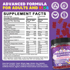 GORNVB magnesium glycinate gummies for kids dosing with berry flavor for calm afternoons.
