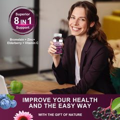 GORNVB Quercetin Gummies vegan, non-GMO label visible.