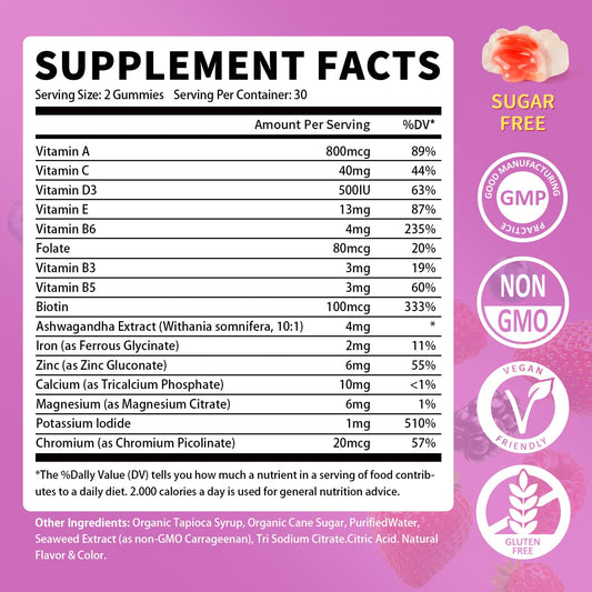 GparkNature bottle closeup highlights iron and zinc for immune and energy support