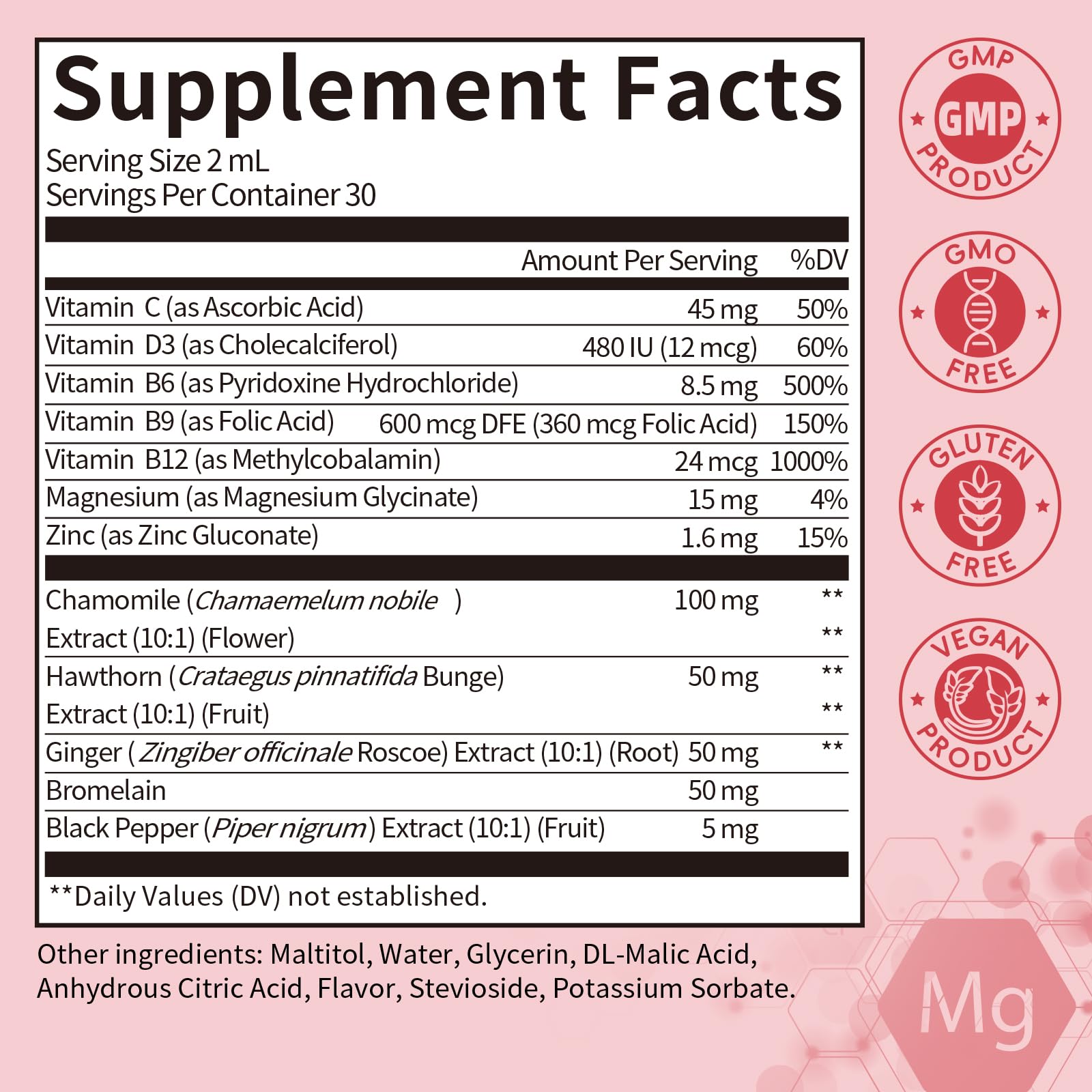 GPGP magnesium glycinate liquid 2-pack packaging shows value and convenience.