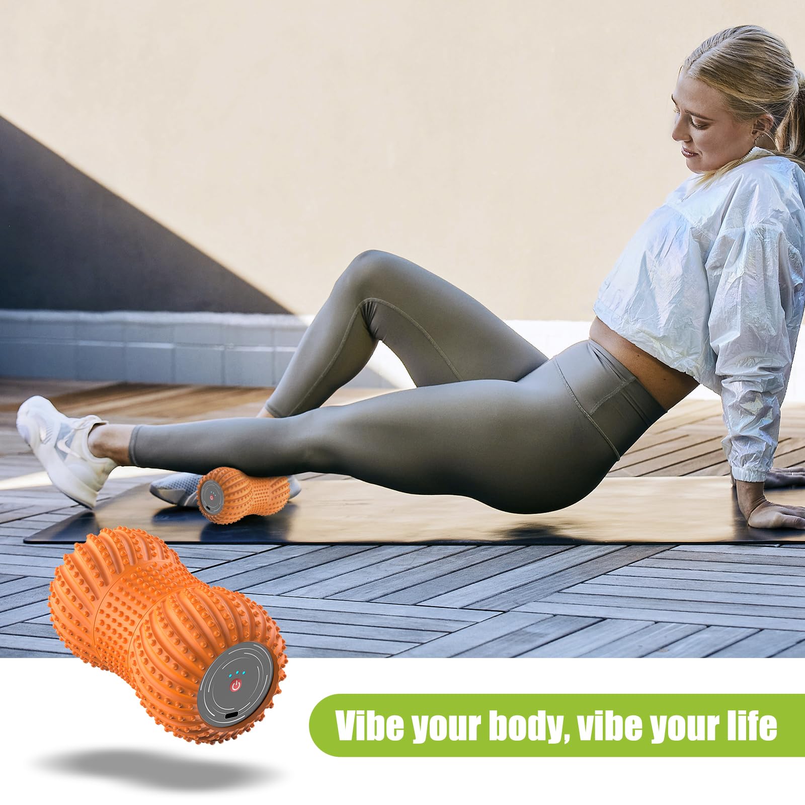 GQLHYD six-modes ergonomic roller demonstrating customizable intensity