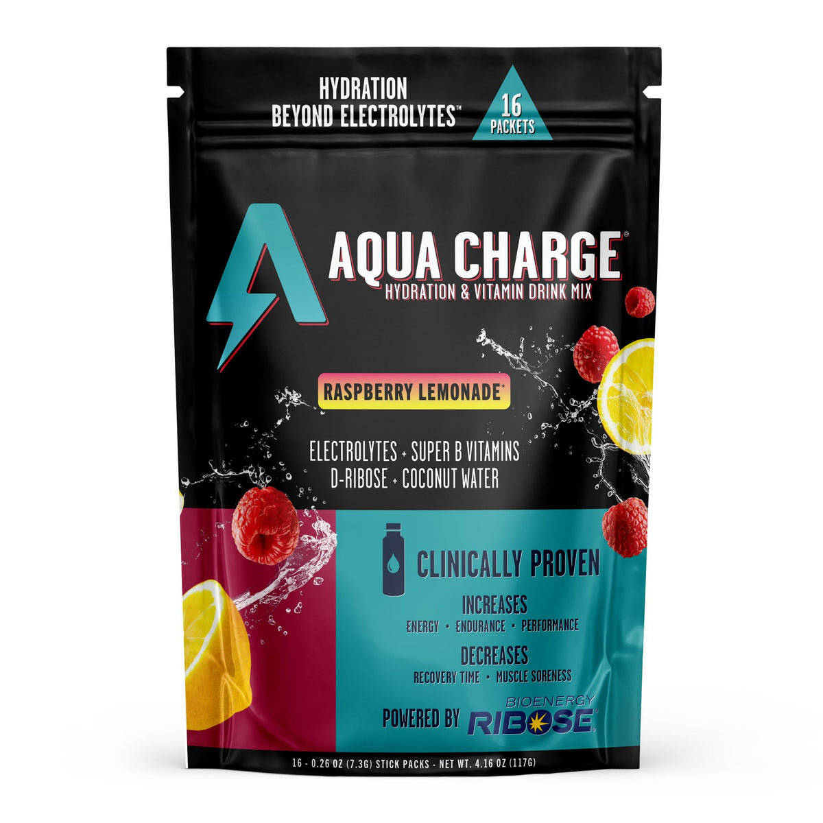 Grab The Gold Aqua Charge stick pack for on-the-go hydration.