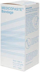 Grafco Medicopaste Bandage 4in x 10yd used as flexible leg sprain support