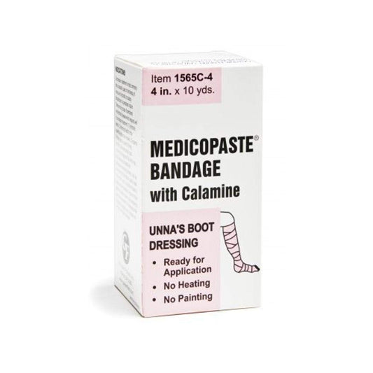 Grafco Medicopaste Bandage with Calamine applied on the leg showing compression and protection