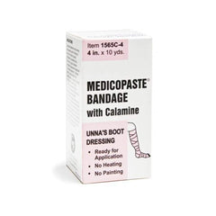 Grafco Medicopaste Bandage with Calamine applied on the leg showing compression and protection