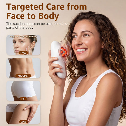 Graise Face and Body LED light demonstrates skin lift and elasticity support.