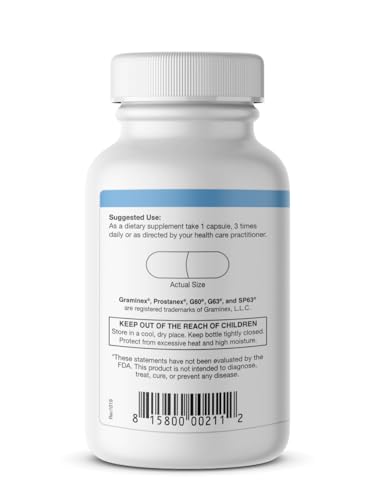 Graminex Prostanex capsules showing plant-based ingredients for daily urinary comfort.