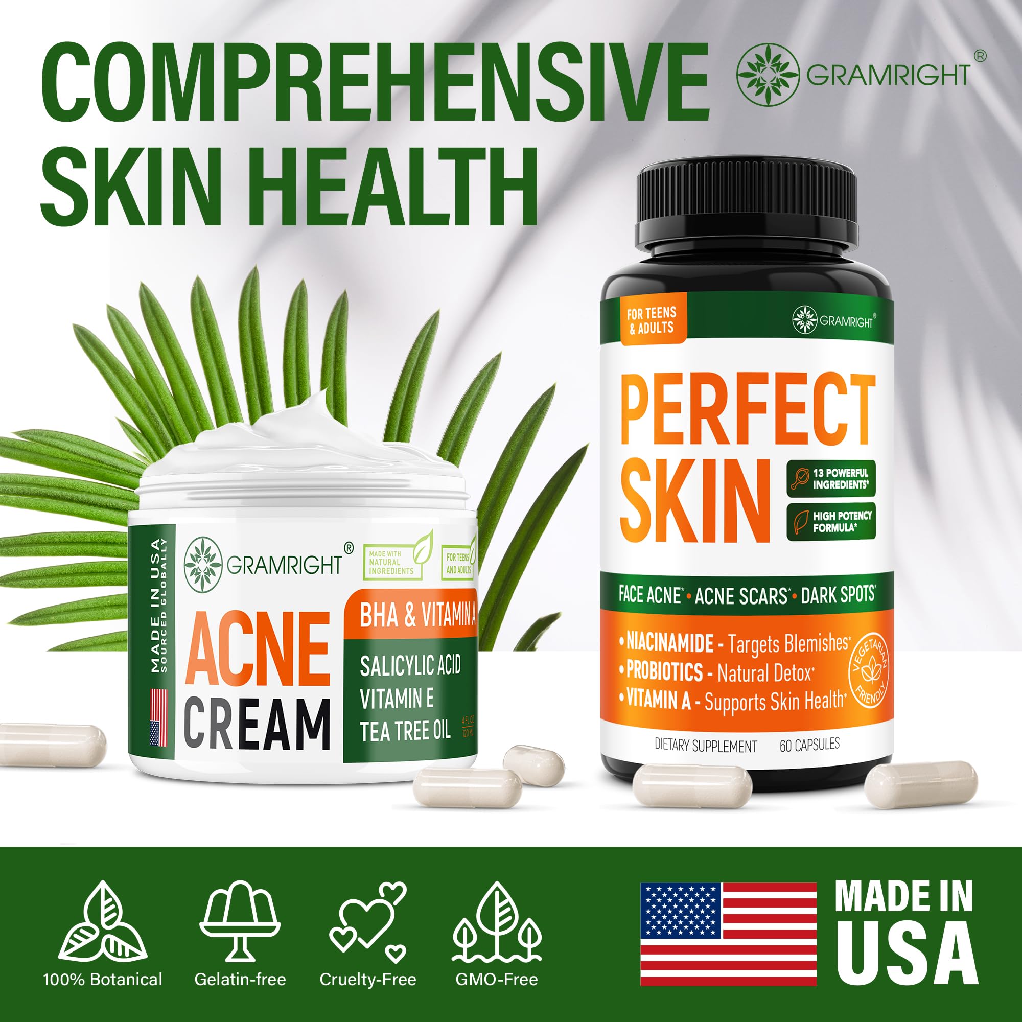 USA made vegan non GMO label close up reinforcing trusted manufacturing.