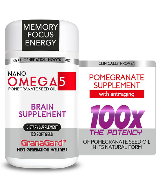 Granagard Omega5 bottle pour shows convenient dosing for daily brain support