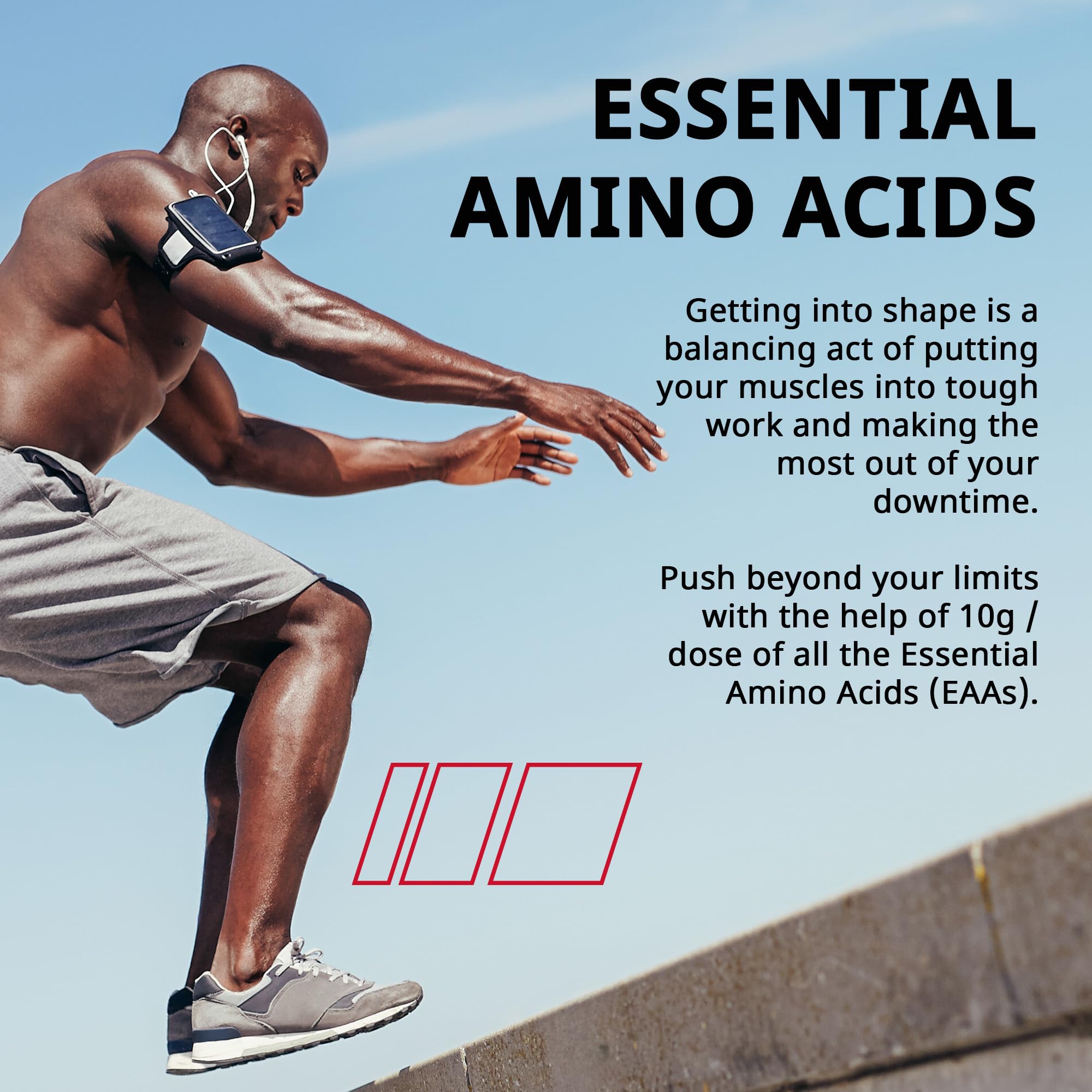 Granite Essential Amino Acids Powder Fruit Punch workout bottle ready for training.