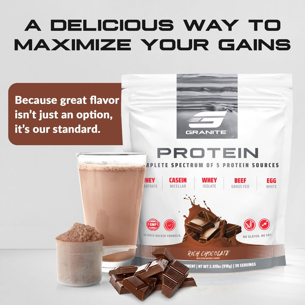 Granite Nutrition protein powder shaker bottle for on-the-go use