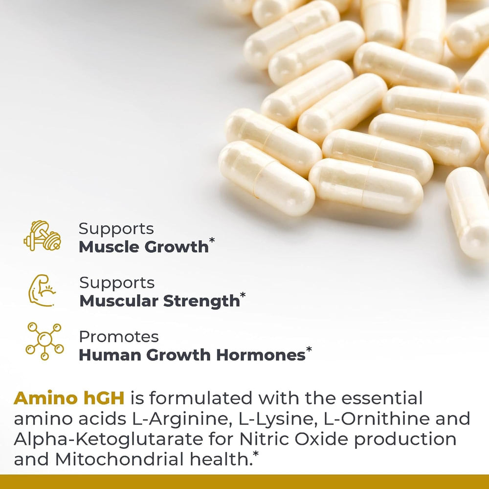 Graphic showing essential amino acids in Premier Research Labs Amino HGH