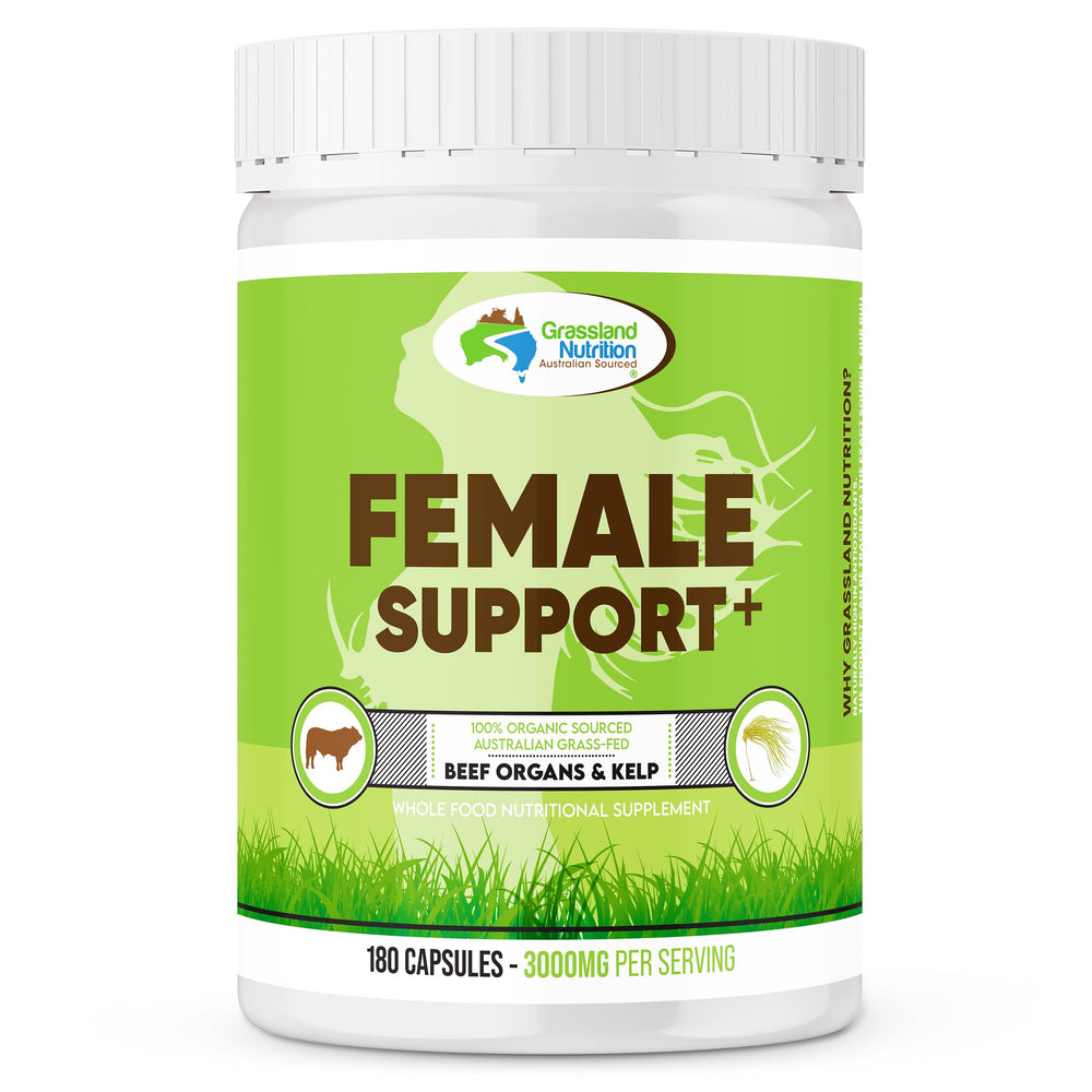GRASSLAND NUTRITION beef organ blend bottle for daily supplementation and convenient wellness support.