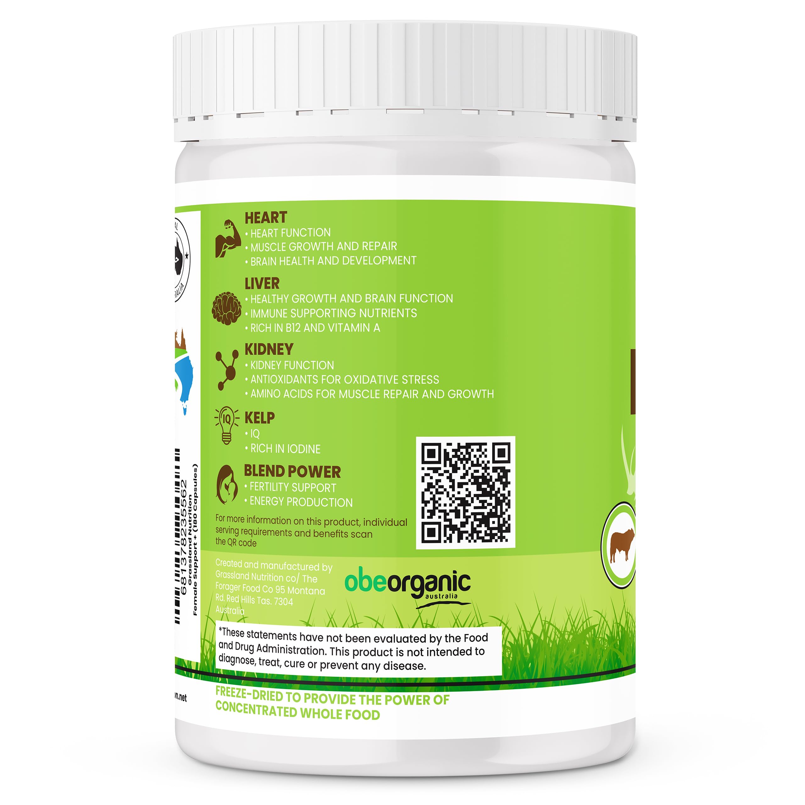 Ingredients close-up showing natural organ-derived nutrients from trusted sources.